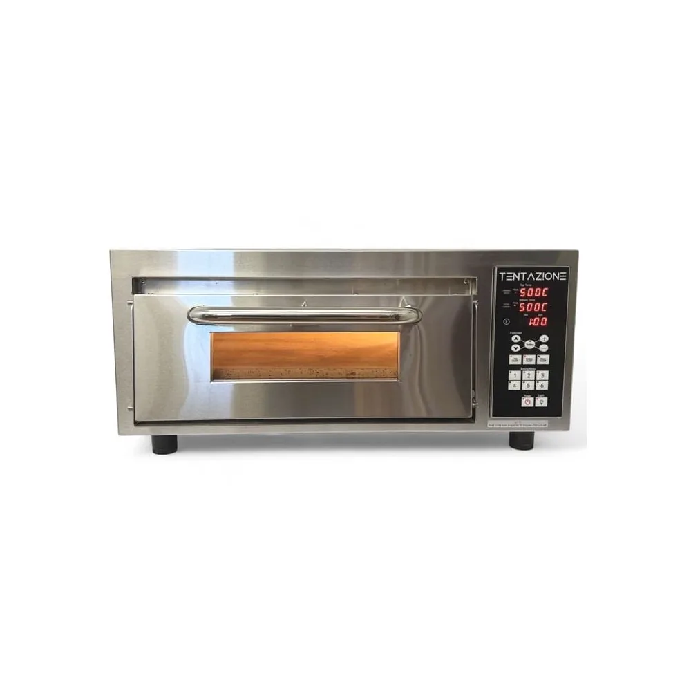 Tentazione MAX GT3 elektrischer Pizzaofen aus Edelstahl mit Digitaldisplay